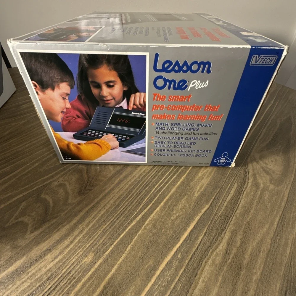 Vintage Lesson One Plus Computer Vtech Educational Electronics Toy Game 1989